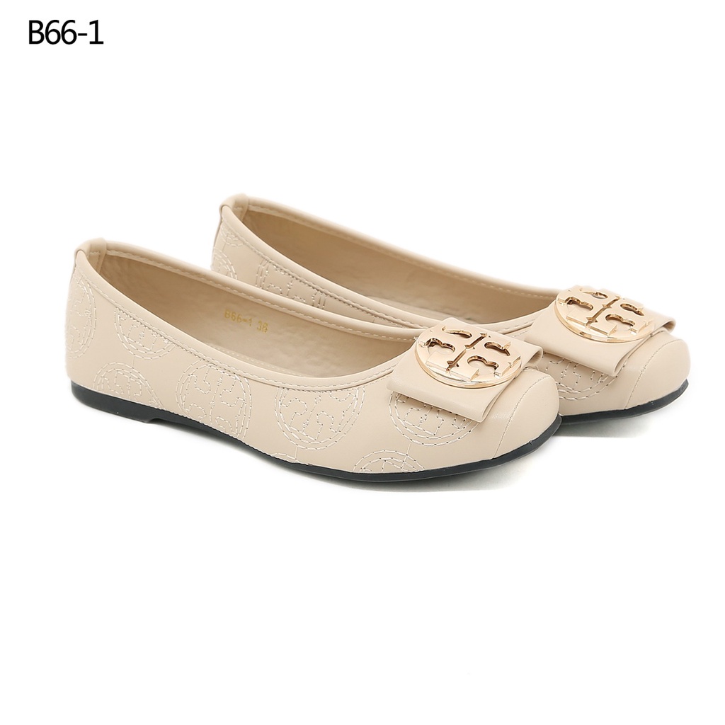 TB Leather Minnie Travel Ballet Flat Shoes #B66-1