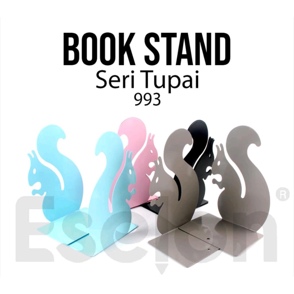 

AS888 - Stand book 2pcs / 2buah Book Stand Tupai 993 / 1set isi 2 Pembatas Buku fancy