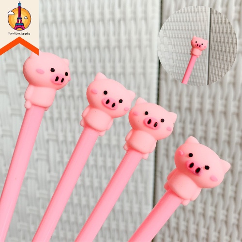 

Pulpen Gel Babi Pink Pena Pig Lucu Kado Unik Tinta Hitam Alat Tulis Kantor Ready COD