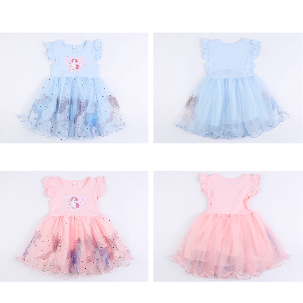 [PRINCESS KESLI]0-7tahun Dress anak perempuan/Gaun bayi/Rok anak/Dress pesta unicorn lucu untuk anak/bayi cewek umur