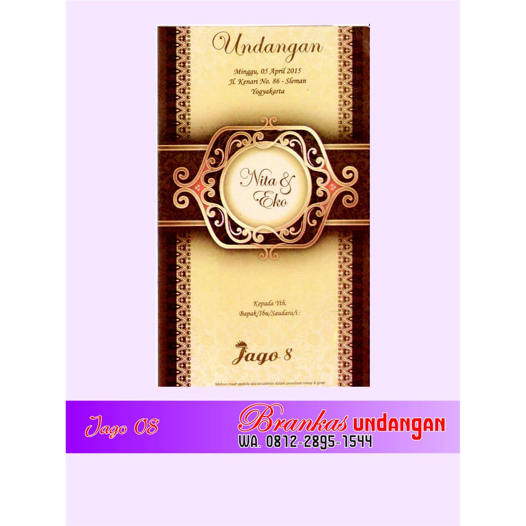 Blangko Undangan Jago 08 (isi 100lbr)