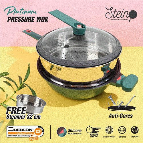 STEIN COOKWARE PLATINUM WOK PAN / PANCI PRESTO