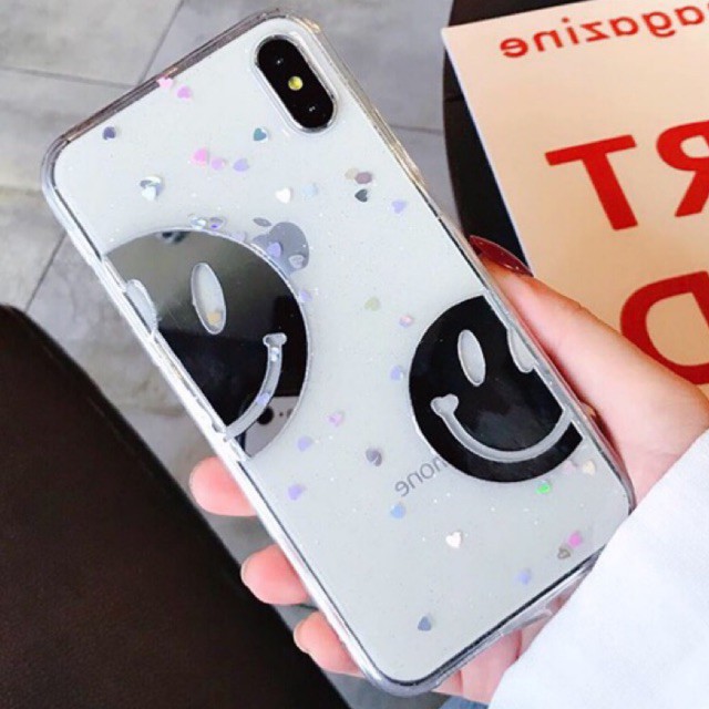 Mirror Smile Case iPhone Oppo Vivo Xiaomi Samsung Redmi note 4 5 6 7 5+ 6a S2 5a A1 A2 lite 8a 9a 9c