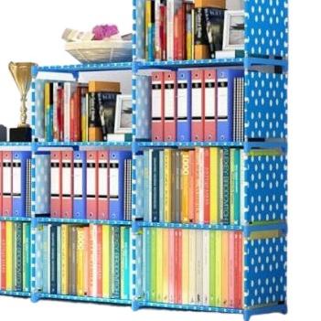 ✱ Rak Buku Portable 3 Sisi Serbaguna 12 Layer 9 Ruang Susun Penyimpanan buku tas boneka sepatu murah