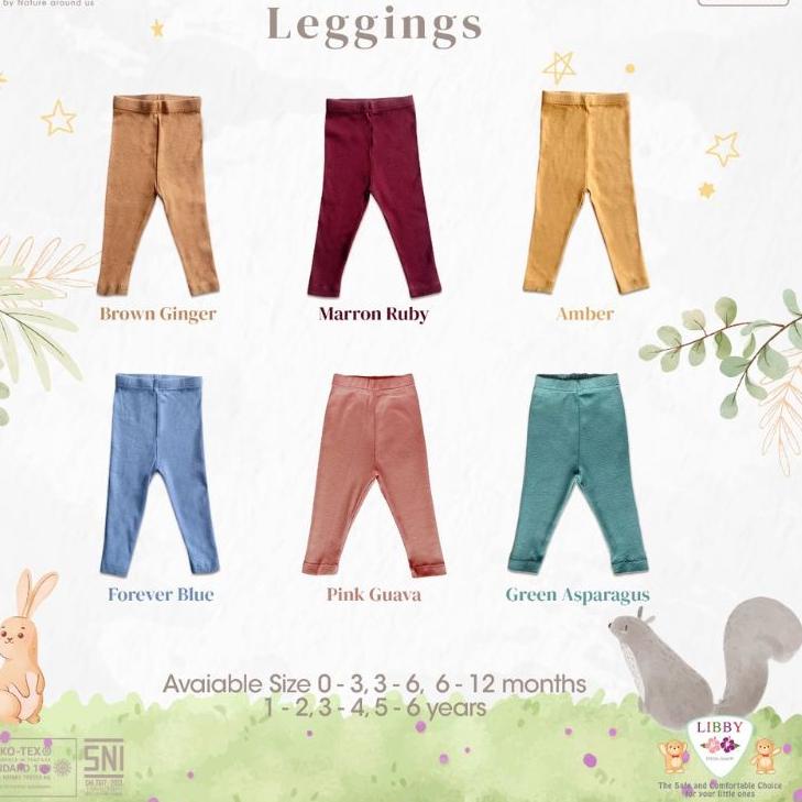 ⚡️Grosir⚡️ Libby Earth Series 2A Legging Rib Cotton 