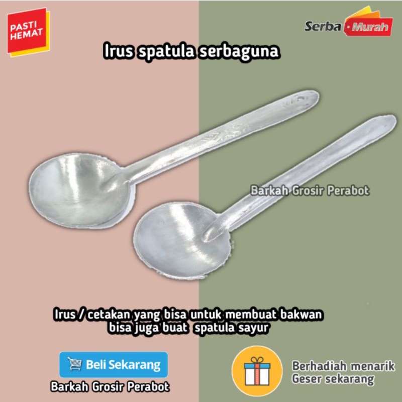 Cetakan sutil spatula centong irus bakwan sayur ote-ote weci bala-bala udang anti lengket 1 lubang 3