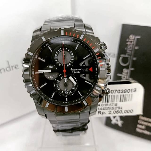 AC 6455 jam tangan Alexandre Christie pria ac6455 black original