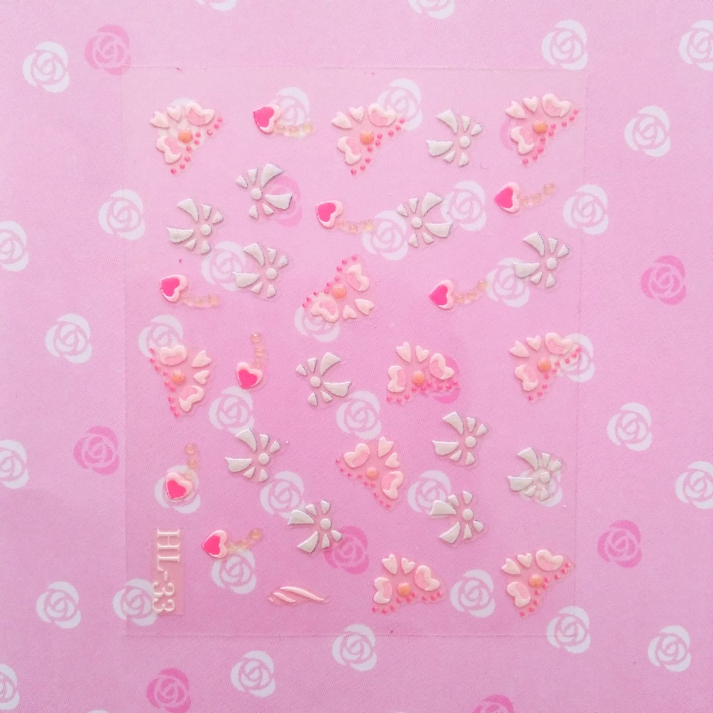 ISI 2 PACK NAIL ART 3D NAIL ART STICKER HL COLOR