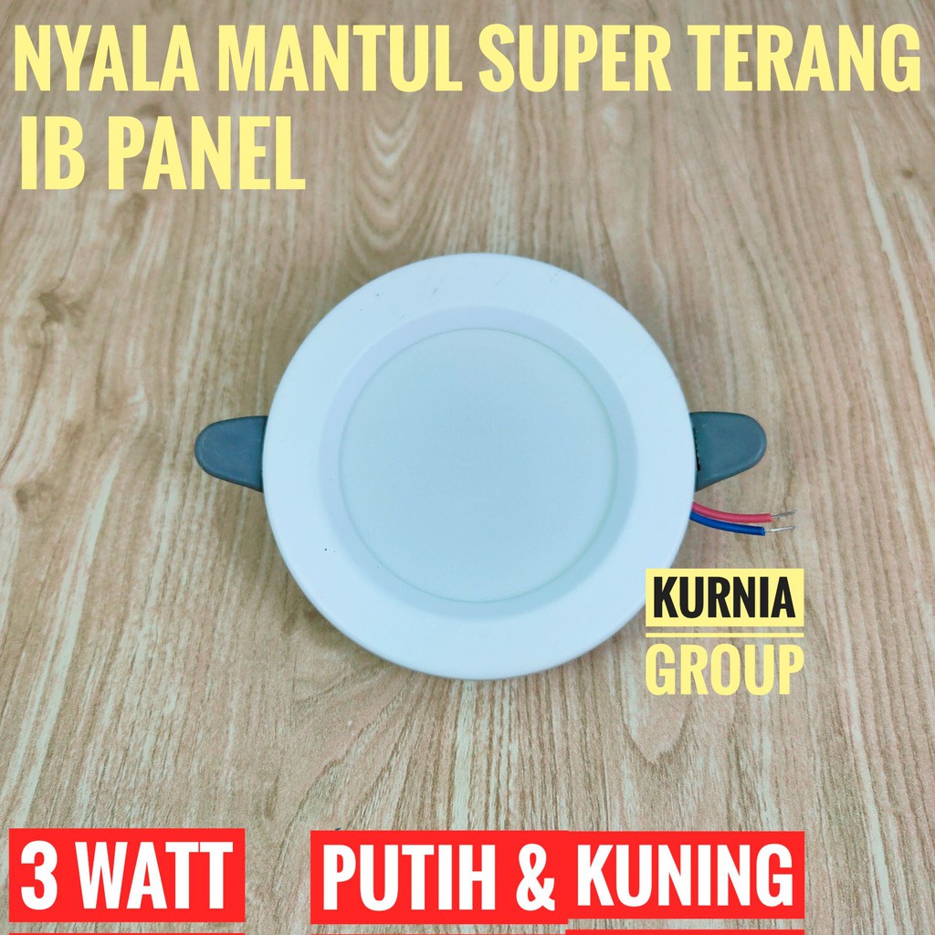 DOWNLIGHT LED 7W IB PANEL 2.5inc PUTIH &amp; WARM 7WATT BULAT  LAMPU POJOK PLAFON DROP CEILING TERMURAH