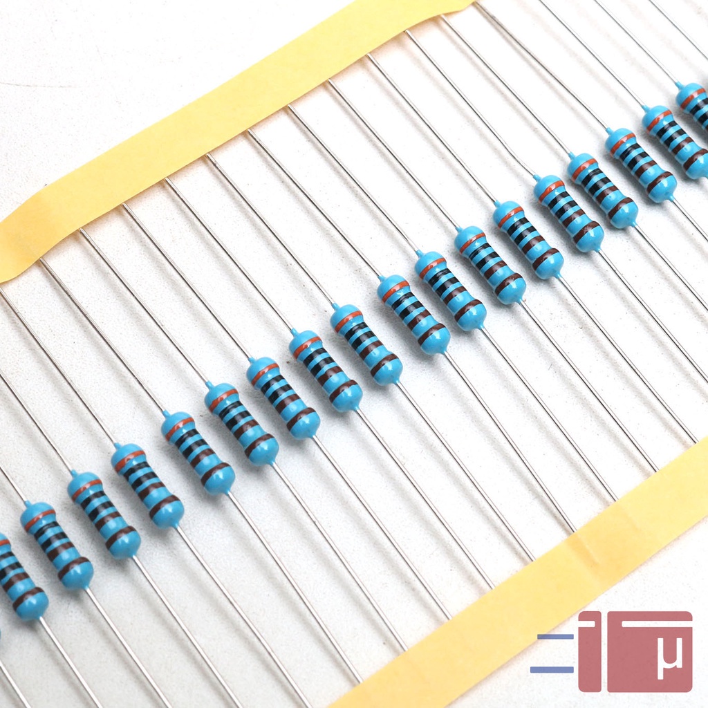 x10 Resistor 3K 1/2W Metal Film 1% Taiwan Kaki Tembaga