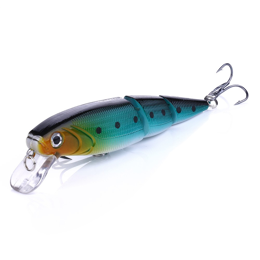 Hengjia 1Pcs 10.5cm/14g Umpan Pancing Ikan Minnow 3 Bagian Dengan Kail Treble Fishing Lure Bait