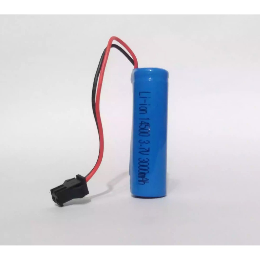 BATERAI RAKIT 1 SOKET HITAM BATERAI RC 3.7V 3000MAH 14500 AA