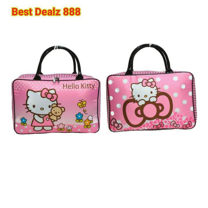 Tas Travel Bag Koper Kanvas Renang Besar Anak Dewasa Hello Kitty