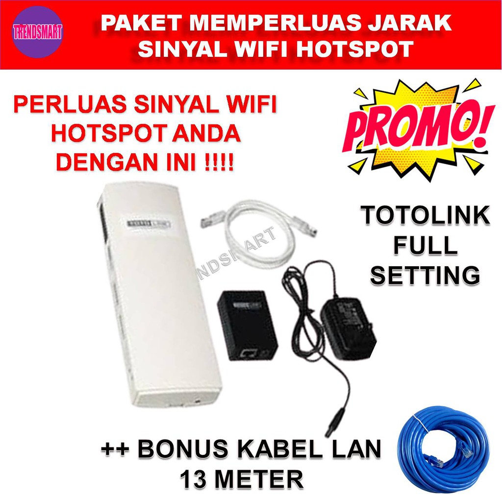 PAKET MEMPERLUAS MEMPERLEBAR MEMPERJAUH JARAK SINYAL WIFI HOTSPOT