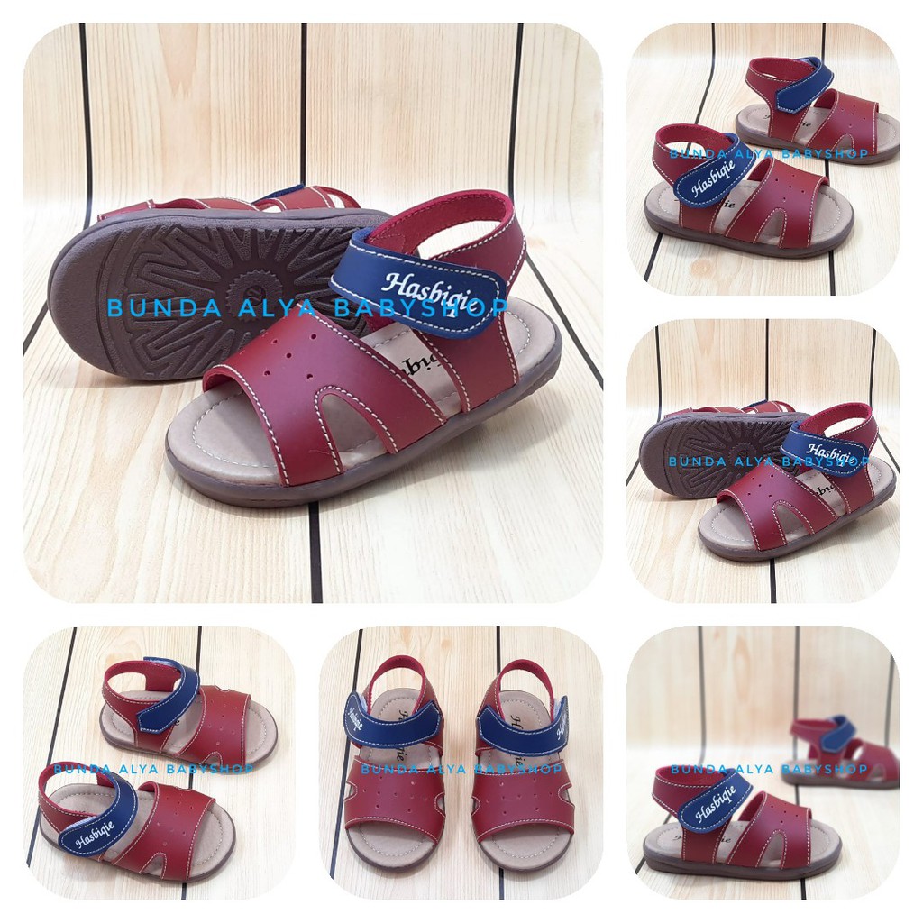 Sendal Anak Laki Laki Usia 1 2 Tahun Size 22 - 25 MARUN - Sepatu Sandal Anak Laki Tali Belakang SALEE Alas Karet