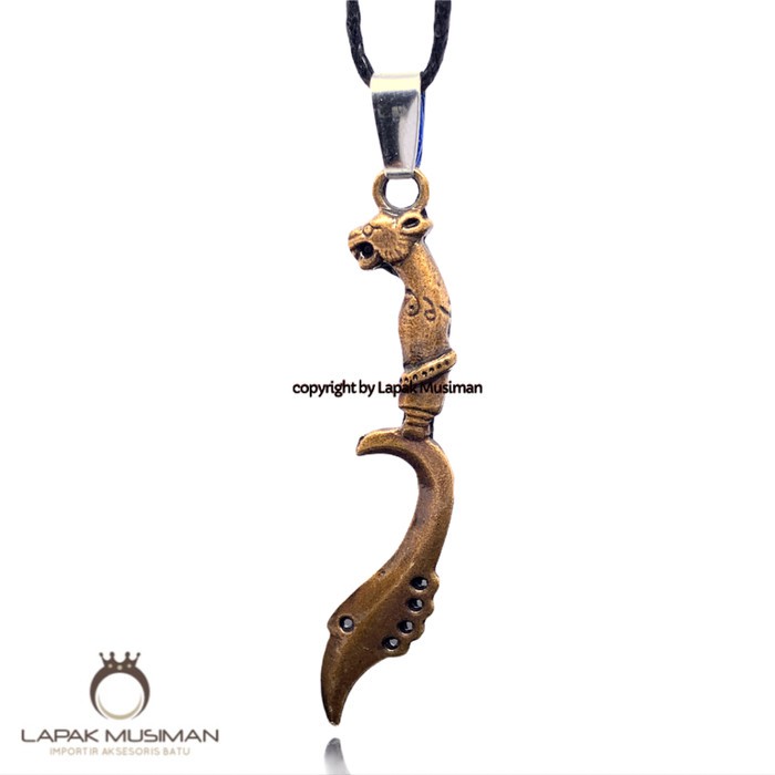 [Bayar di Tempat] Kalung Pria Bandul Kujang Liontin Keren Terbaru Korean Style Distro