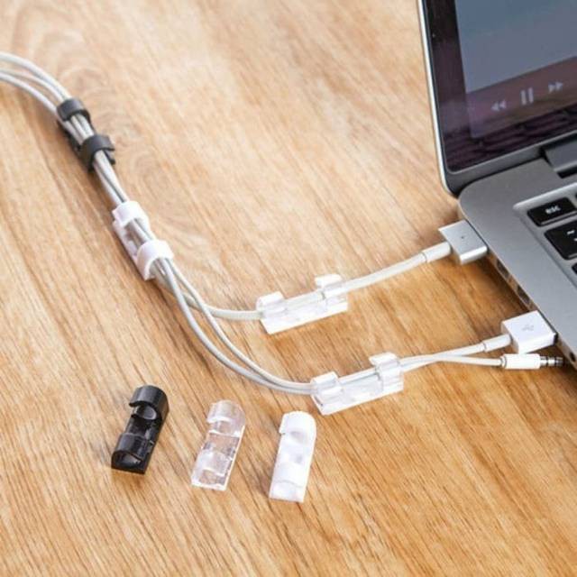 (JY) klip kabel//pengikat kabel//kabel klip per pack