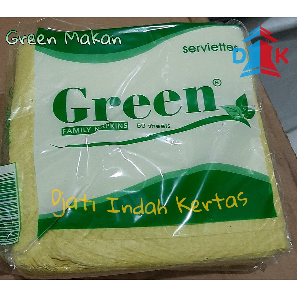PALING BAIK!!! Tissue green/topik Makan isi 50 Sheet Tisue Tisu