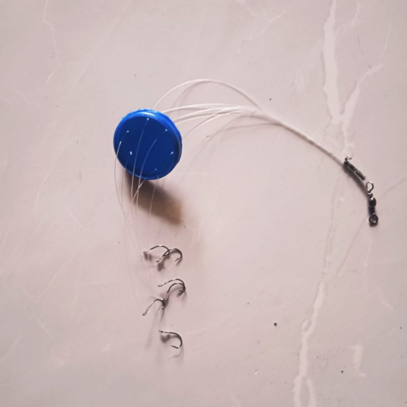 Rangkaian pancing ombyok 6 kail