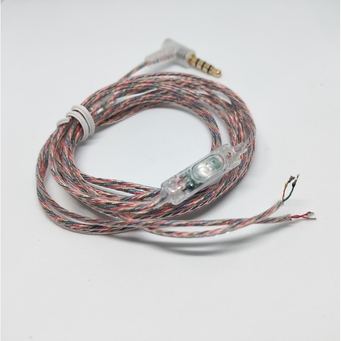 Transparent Colorful Copper Cable Replacement With Mic