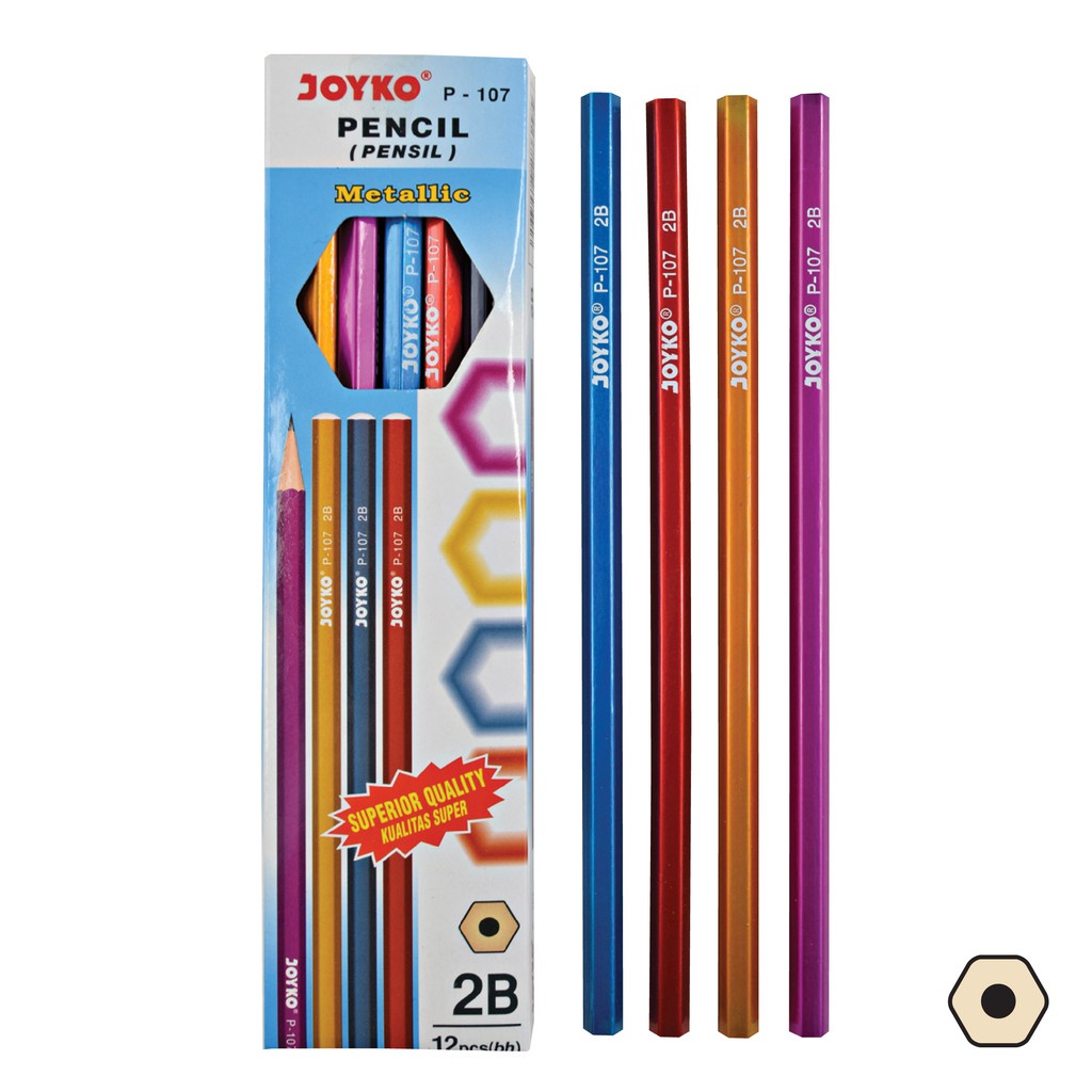 

Pensil Joyko P107 / 2B / Metallic / 1 pcs PENSIL JOYKO METALLIC P-107