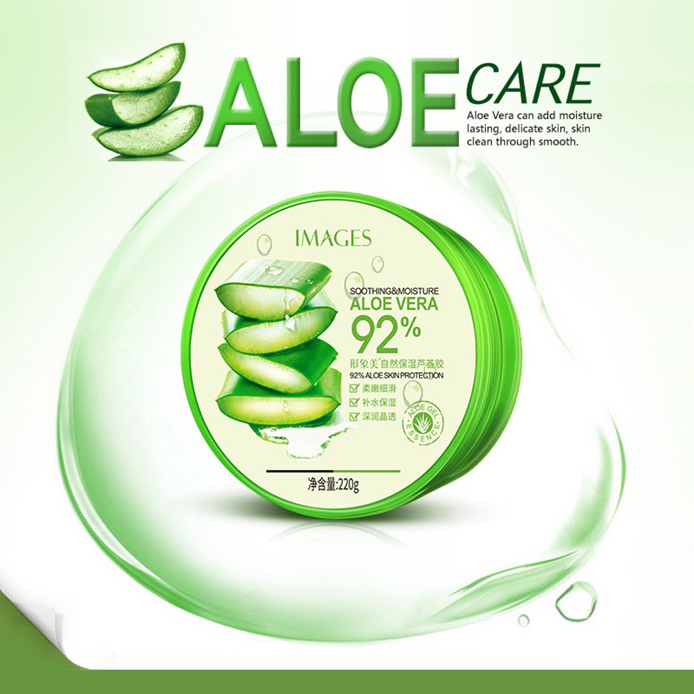 IMAGES Aloe Ointment Aloe vera Gel Murni Natural 220g 100% / Aloe Vera 92%