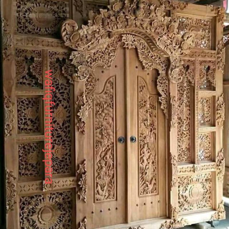 Gebyok bali ukiran relif kayu jati harga mentahan,