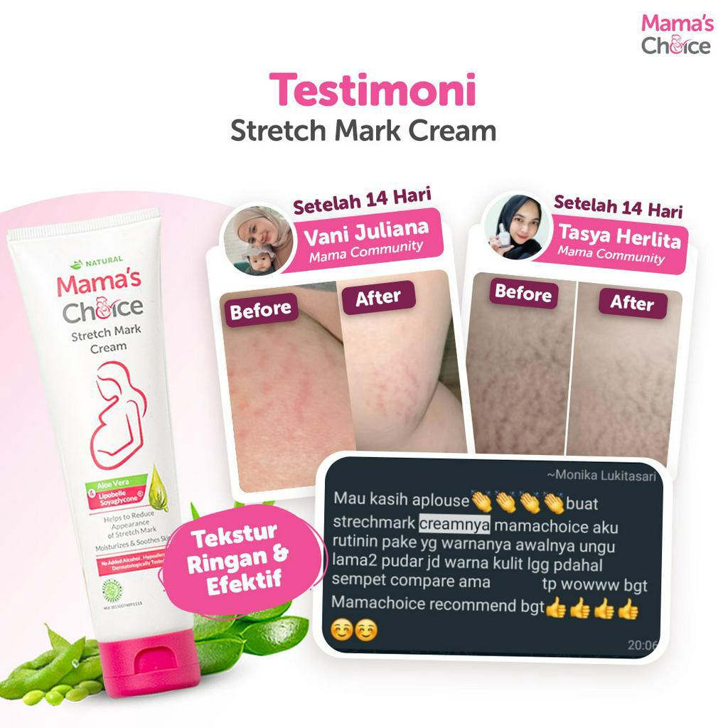 Mama's Choice Stretch Mark Cream (Krim Penghilang Strechmark Aman untuk Ibu Hamil dan Menyusui) Image 8