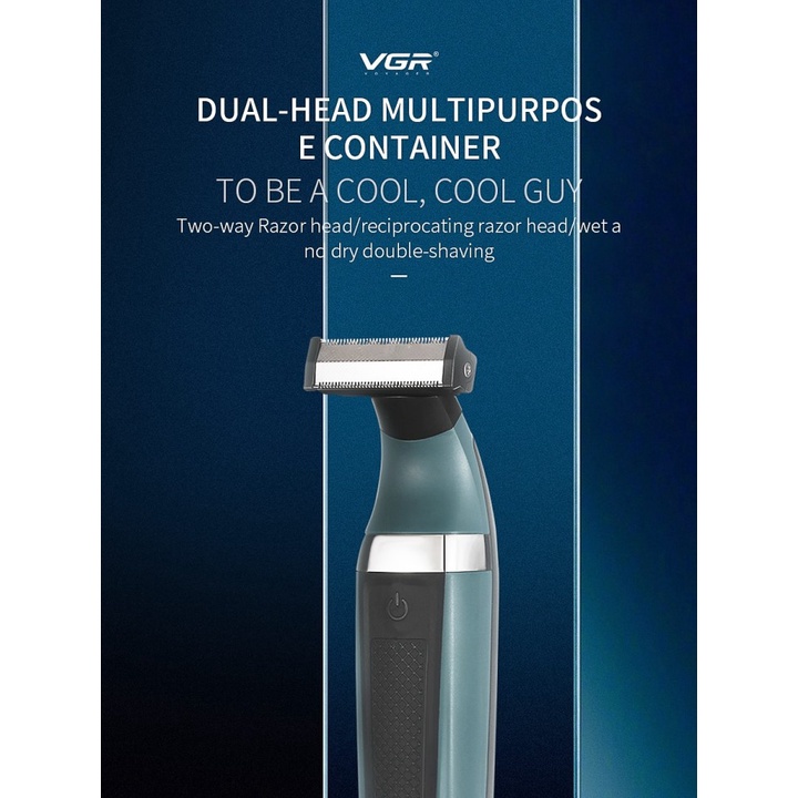 221 VGR V-393 Hair Removal 2 in 1 Epilator Waterproof - Pencukur Bulu Rambut Anti Air