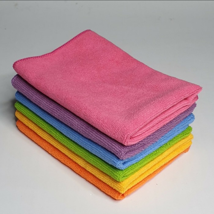 Kain Lap Microfiber Polos 35 CM x 35 CM