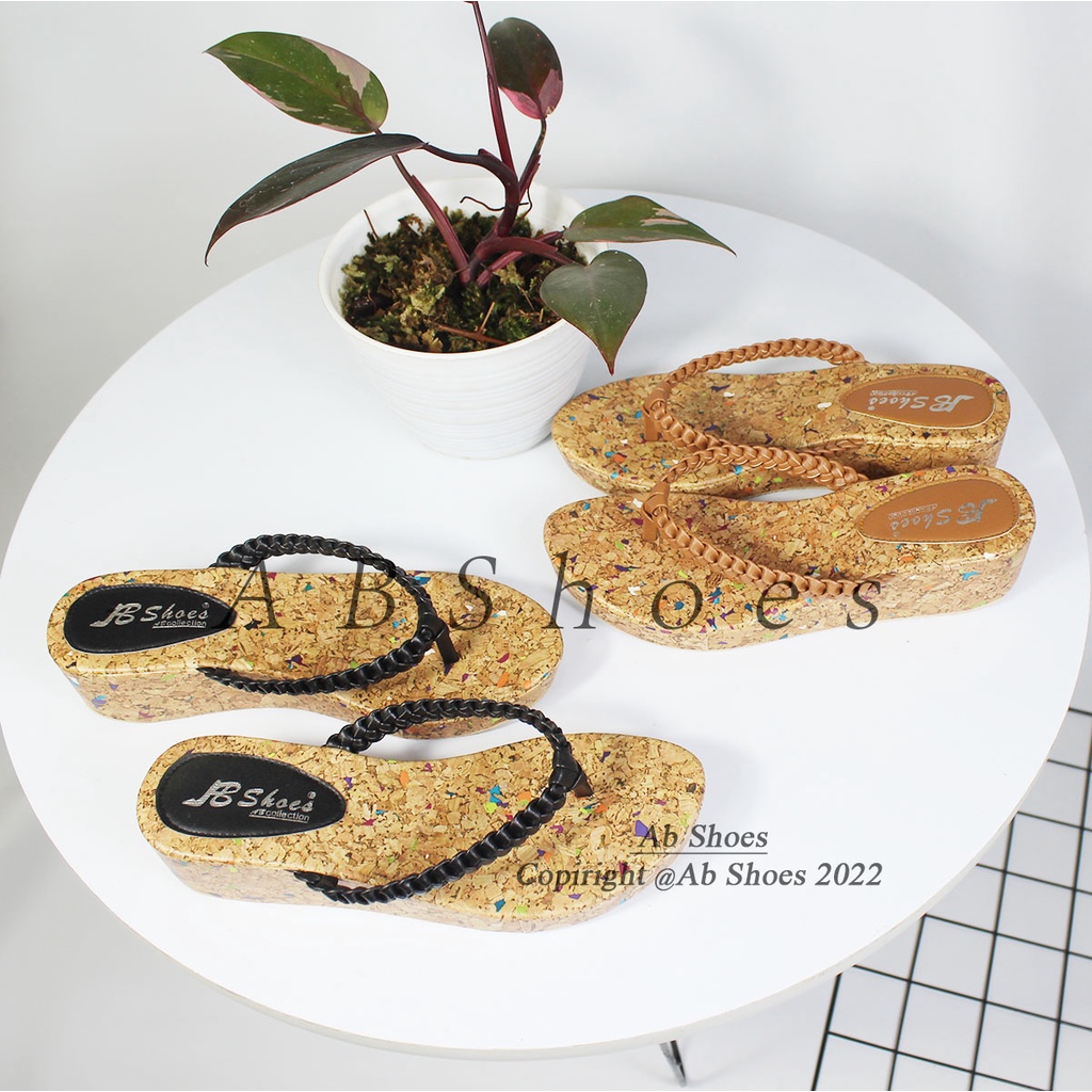 sandal Wedges wanita 5 cm  wedges sandal terbaru Jepi Kepang