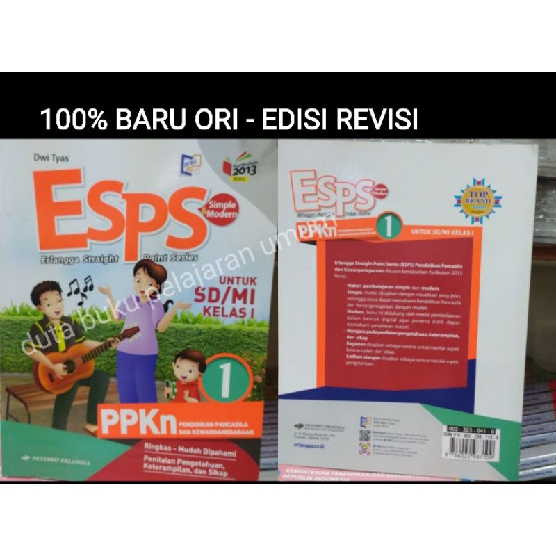 ESPS KELAS 1 SD - BUKU MATEMATIKA PPKN IPS IPA BAHASA INDONESIA EDISI REVISI ERLANGGA-ESPS PPKN KLS 1