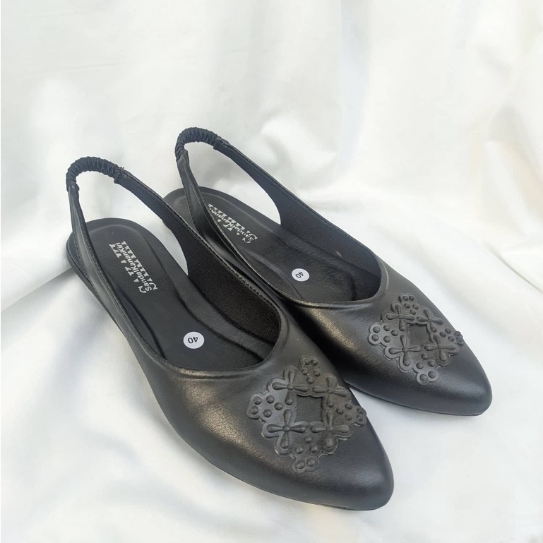 SAKAKI - Sepatu Flat shoes Wanita Sepatu Flatshoes Perempuan Black Series Slip-On, Mules &amp; Mary Janes SK-17