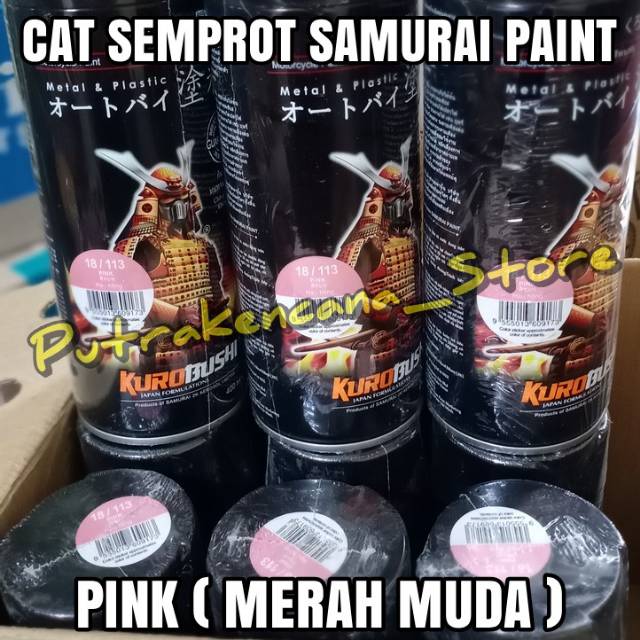 CAT SEMPROT SAMURAI PINK / MERAH MUDA PAINT DITON SPRAY PILOX
