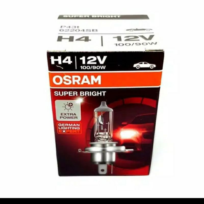 Bohlam Lampu Halogen H4 Mobil OSRAM 12v Original Bohlam Lampu Hologen H4