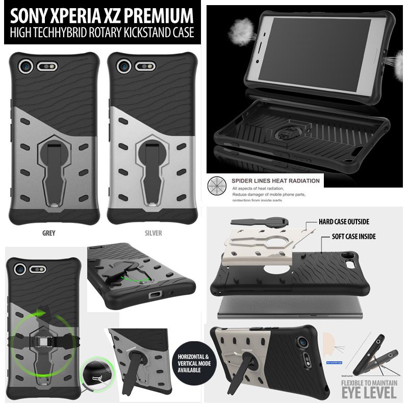 Sony Xperia XZ Premium - High Tech Hybrid Rotary Kickstand Case