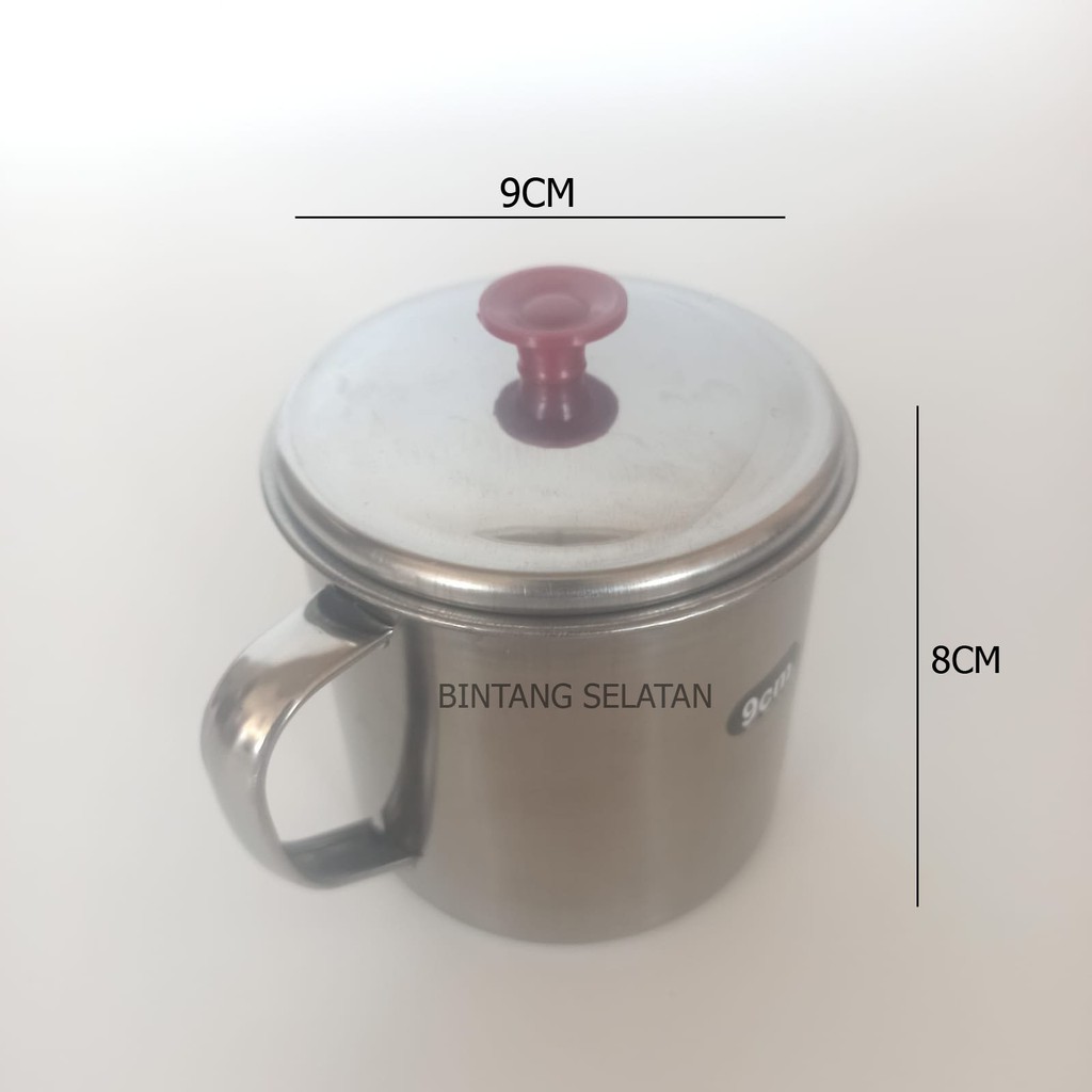 MUG CANGKIR WADAH STAINLESS SUBRON 8CM