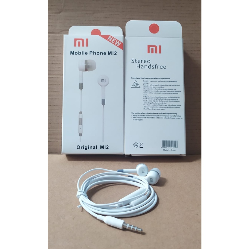 [RO ACC] HEADSET XIAOMI M12 JACK3.5MM STEREO UNIVERSAL ALL TIPE HP