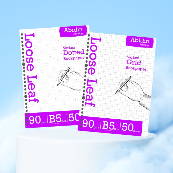 

Loose Leaf Kertas isi binder Bookpaper Kertas Novel B5 Grid/Dotted/line/Polos (Premium) Free Kardus