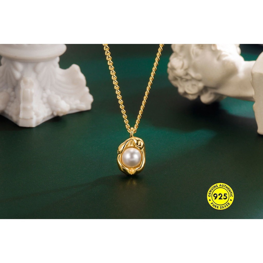 Kalung Mutiara 18K Dold Shell Untuk Wanita