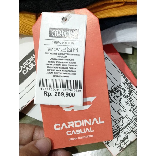 Kaos Jumbo XXL Cardinal Original Kaos Oblong Distro Branded Pria Lengan Pendek Kaos Cotton Combed 30s