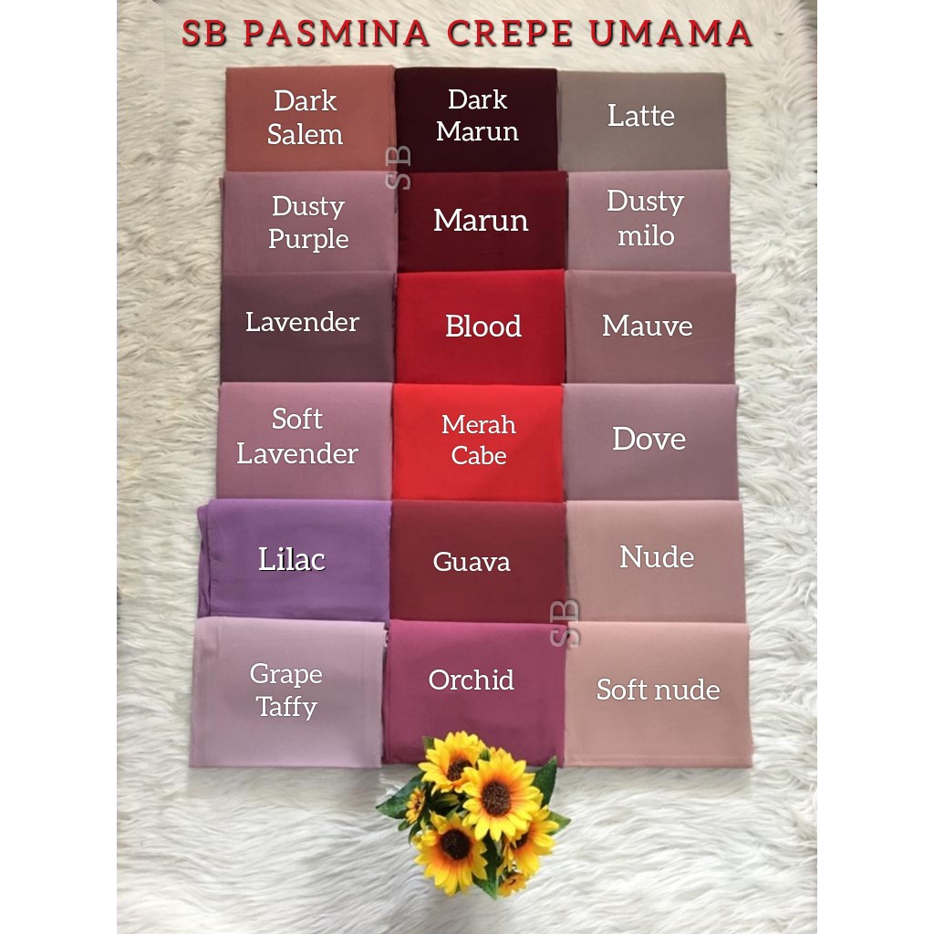 Hijab PASHMINA CREPE UMAMA Diamond Italiano Murah Berkualitas-2