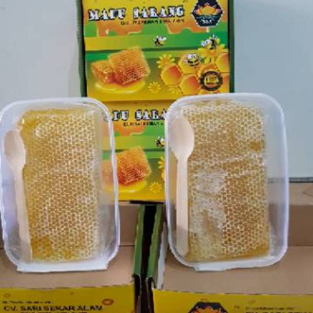 500 Gram Madu Sarang Asli Murni Melifera Free Dus dan Sendok Kayu