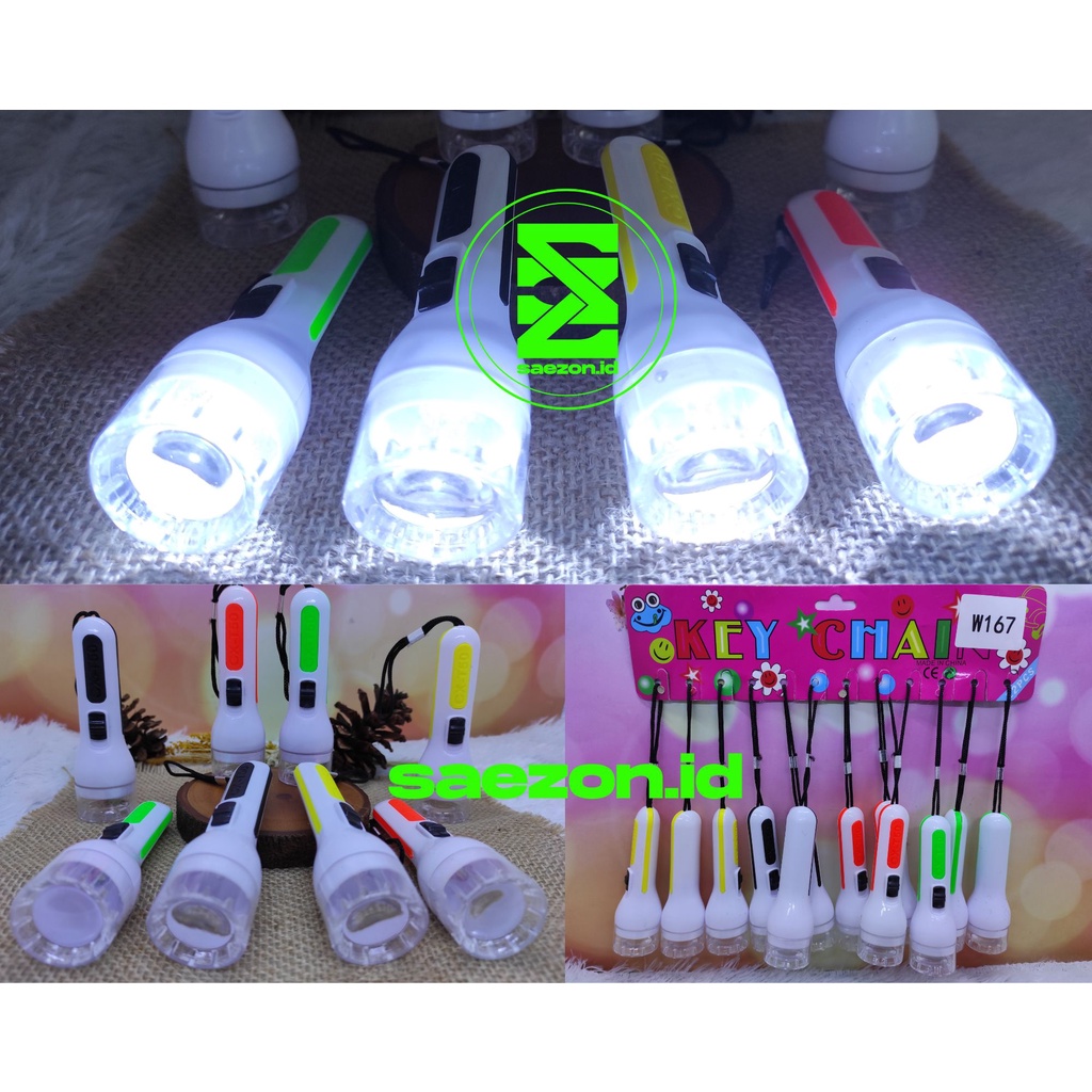 GANTUNGAN KUNCI SENTER BESAR / GANTUNGAN KUNCI SENTER LED BESAR WARNA PUTIH / GANTUNGAN SENTER BESAR