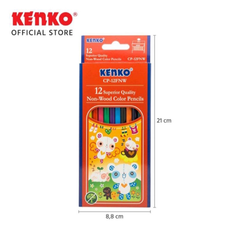 

KENKO pensil warna non Wood 12 fnw