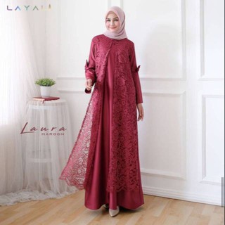  Baju  Gamis Wanita Terbaru Murah Maxi Long Dress Brokat  