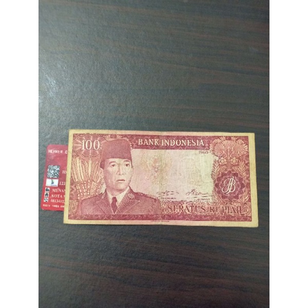 100 rupiah sukarno uang lama