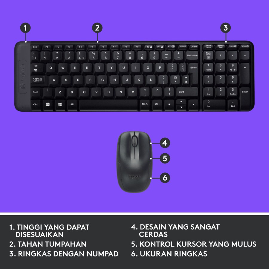 Jual Logitech MK220 Wireless Keyboard+Mouse Combo