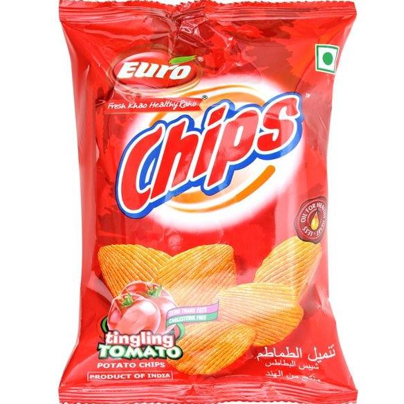 

=+=+=+] POTATO CHIPS TINGLING TOMATO EURO 40g / Snack India / Keripik Kentang