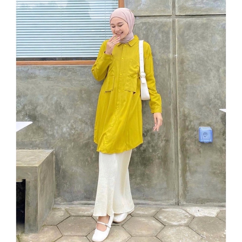 RD FASHION PITAYA TUNIK / KENZY TUNIK ATASAN WANITA / BAJU WANITA KEMEJA WANITA FULL KANCING